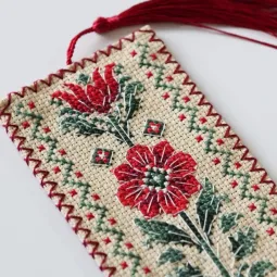 Kreuzstich-Set Lesezeichen "Florale Talisman" 6,5 x 18 cm AAHK-002