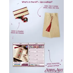 Cross-stitch kit Bookmark "Floral talisman" 6.5 х 18 cm AAHK-002