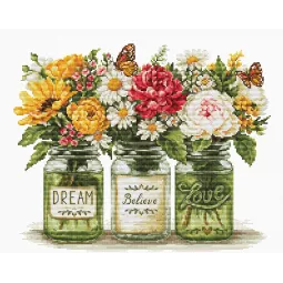 Kreuzstich-Set "Traum vor der Liebe" 29x23 cm SB7064