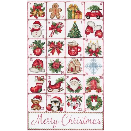 Kit de point de croix "Avent de Noël" 29 x 50 cm AAH-324