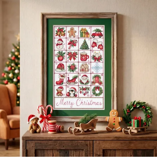 Kreuzstich-Set "Weihnachts-Advent" 29 х 50 cm AAH-324