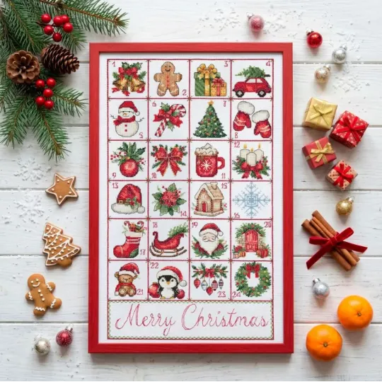 Cross-stitch kit "Christmas Advent" 29 х 50 cm AAH-324