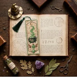 Cross-stitch kit Bookmark "Power of three" 6.5 х 18 cm AAHK-003