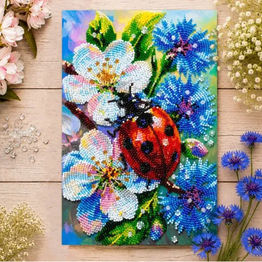 Haupt-Perlenstickerei-Set "Unter Kornblumen" 16 x 24 cm AAB-984