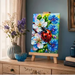 Main Bead Embroidery Kit "Among Cornflowers" 16 x 24 cm AAB-984