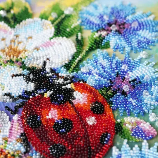 Main Bead Embroidery Kit "Among Cornflowers" 16 x 24 cm AAB-984
