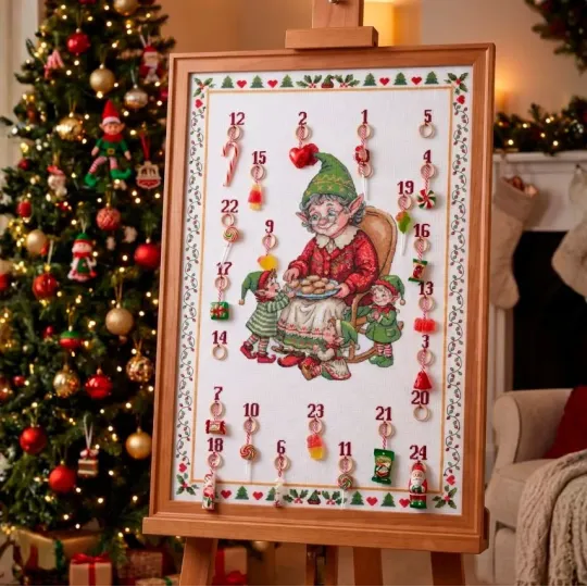 Cross-stitch kit "A treat for the elves" 40 х 60 cm AAH-332