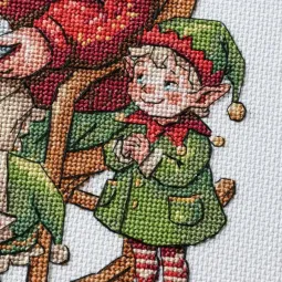 Cross-stitch kit "A treat for the elves" 40 х 60 cm AAH-332
