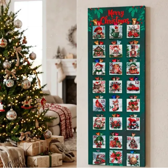 Main Bead Embroidery Kit "Christmas Advent calendar" 30 x 85 cm AAB-978