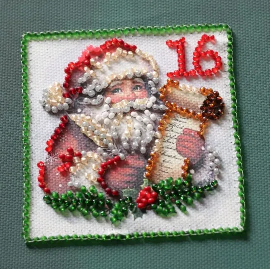 Main Bead Embroidery Kit "Christmas Advent calendar" 30 x 85 cm AAB-978