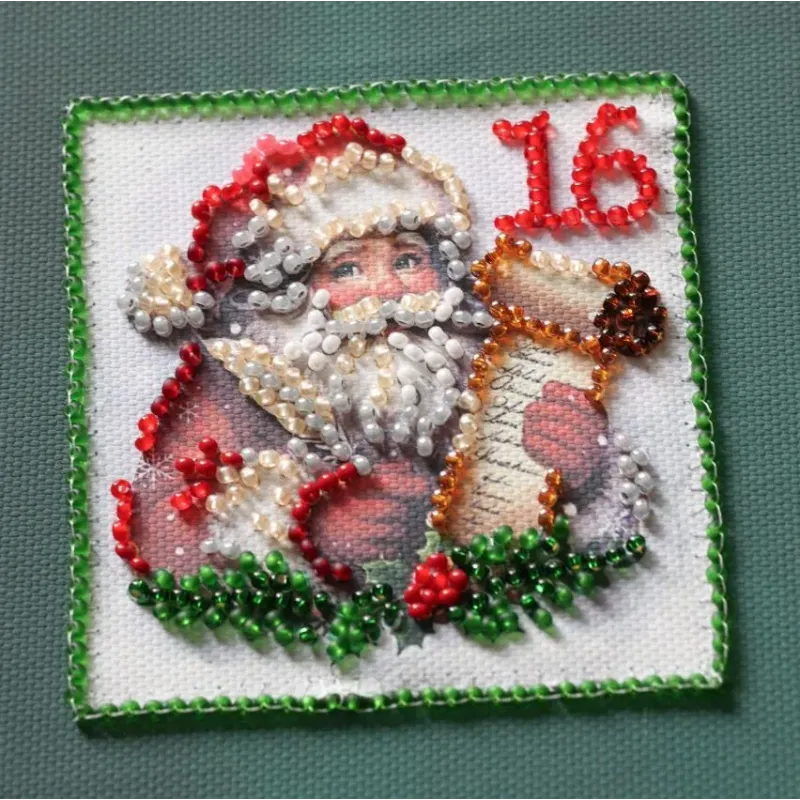 Main Bead Embroidery Kit "Christmas Advent calendar" 30 x 85 cm AAB-978