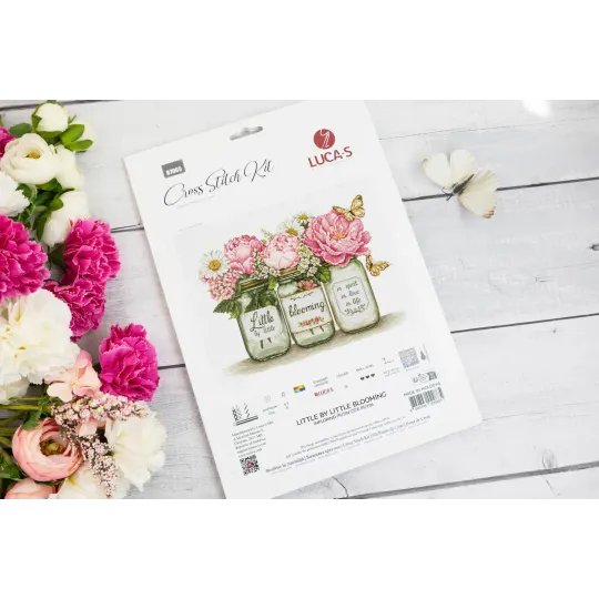 Cross Stitch Kit "Little by Little Blooming" 33x24 cm SB7065