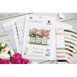 Kit de point de croix "Petit à petit floraison" 33x24 cm SB7065