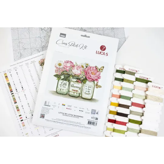 Cross Stitch Kit "Little by Little Blooming" 33x24 cm SB7065
