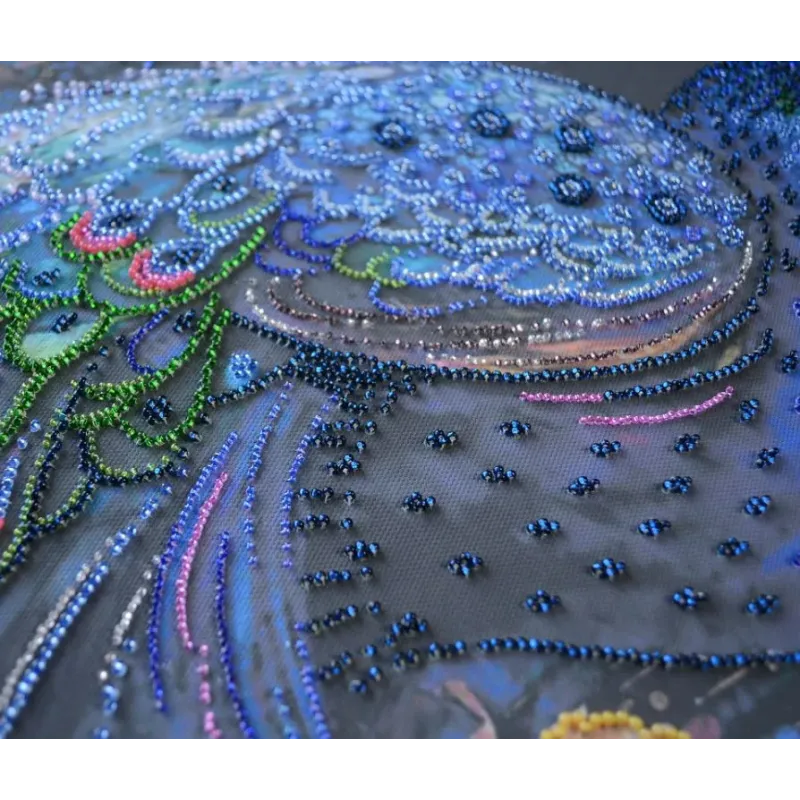 Kit de broderie de perles principal "Oiseau merveilleux magique" 25 x 45 cm AAB-907