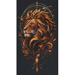 Haupt-Perlenstickerei-Set "Der König der Tiere" 30 x 54 cm AAB-983