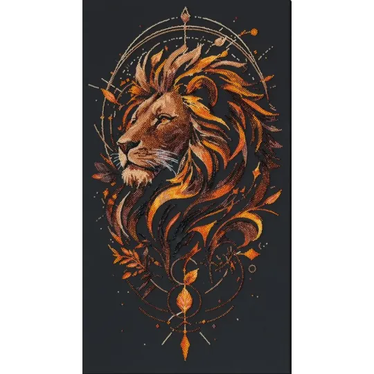 Kit de broderie perles "Le Roi des Bêtes" 30 x 54 cm AAB-983
