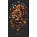 Haupt-Perlenstickerei-Set "Der König der Tiere" 30 x 54 cm AAB-983