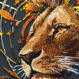 Main Bead Embroidery Kit "The King of Beasts" 30 x 54 cm AAB-983