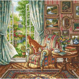 Cross stitch kit "Sunny Morning" 32.70 × 32.54 cm AVA-P164