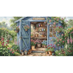Kit point de croix "Jardin en fleur" 47,63 × 25,72 cm AVA-P132