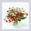 Kit point de croix "Fraise Gourmande" 25x25 cm SR2326