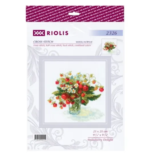 Kit point de croix "Fraise Gourmande" 25x25 cm SR2326