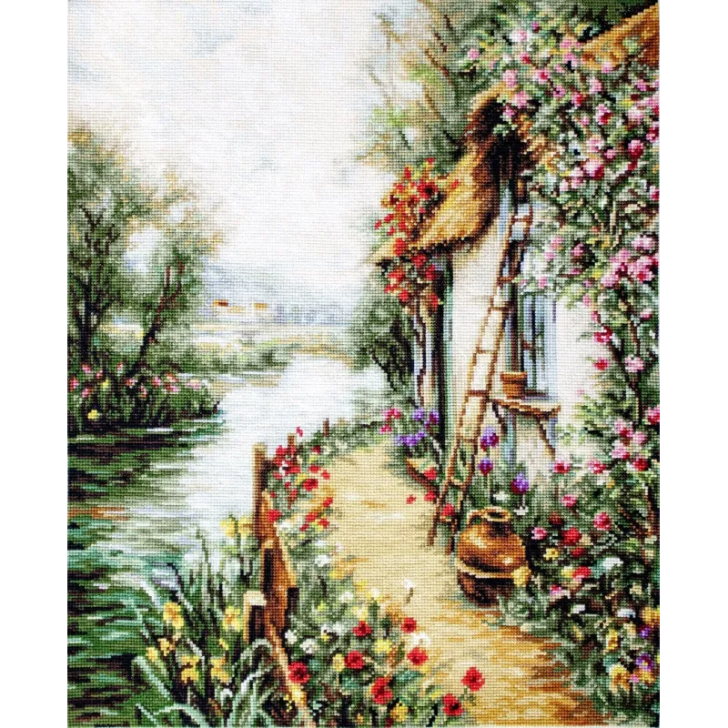 Kit Petit Point "Au Fil de l'Eau" SG581