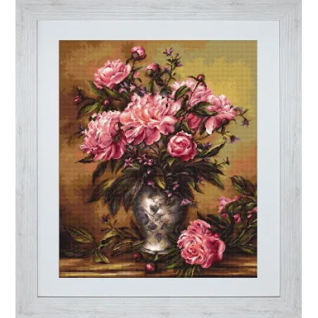 Petit Point rinkinys "Bijūnų vaza" SG543