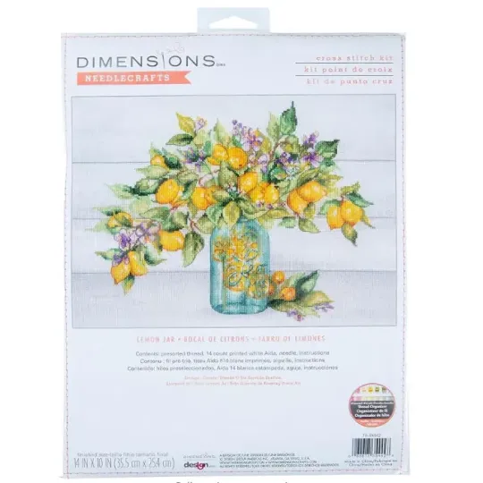Набор для вышивания крестиком "Лимонная банка" 35x25 см D70-35442