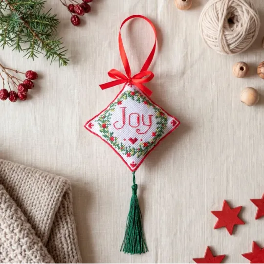Cross-stitch kits three-dimensional decoration "Christmas joy" AAHT-008