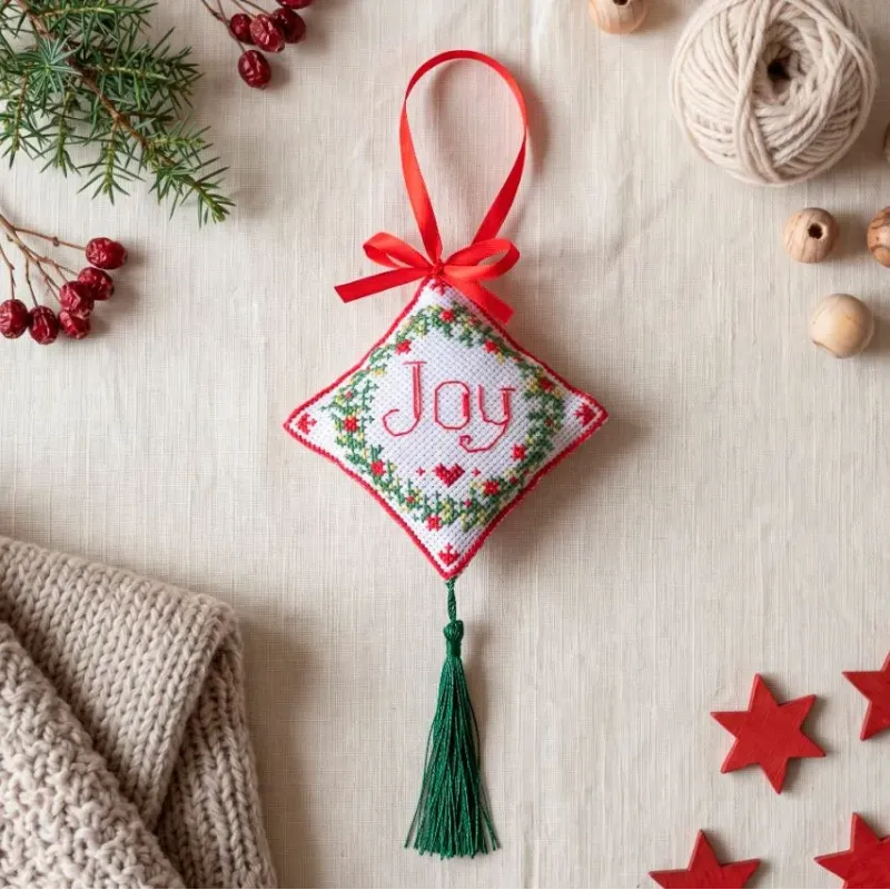 Cross-stitch kits three-dimensional decoration "Christmas joy" AAHT-008