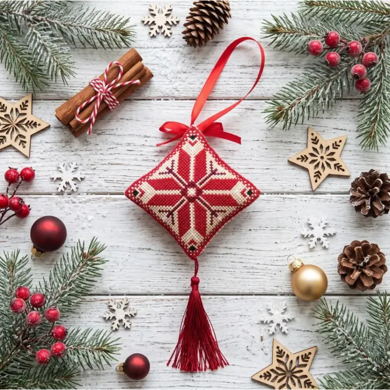Kits de broderie "Petit ange festif" en trois dimensions AAHT-007