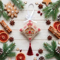 Cross-stitch kits three-dimensional decoration "Christmas Treat" AAHT-005