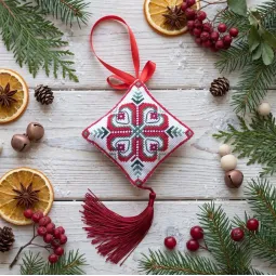 Cross-stitch kits three-dimensional decoration "Holiday bells" AAHT-004
