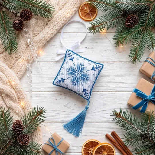 Cross-stitch kits three-dimensional decoration "Frosty Ornament" AAHT-003