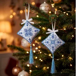 Cross-stitch kits three-dimensional decoration "Frosty Ornament" AAHT-003