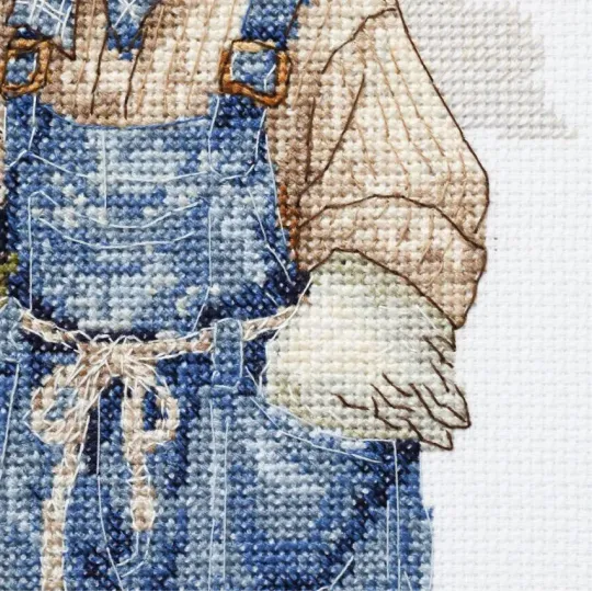 Kit point de croix "Le maître du jardin" 15 x 23 cm AAH-337