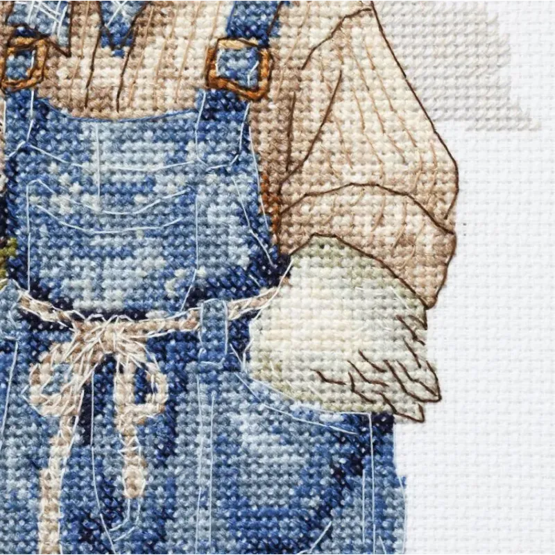 Siuvinėjimo kryželiu rinkinys "Kiemo meistras" 15 x 23 cm AAH-337