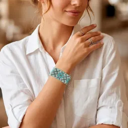 Hauptperlenstickerei-Set Halsband „Schatz der Traditionen“ 15 x 4.2 cm AADB-012