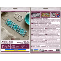 Main Bead Embroidery Kit Collar “Treasure of Traditions” 15 х 4.2 cm AADB-012