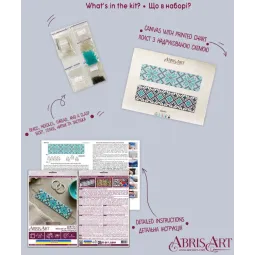 Main Bead Embroidery Kit Collar “Treasure of Traditions” 15 х 4.2 cm AADB-012