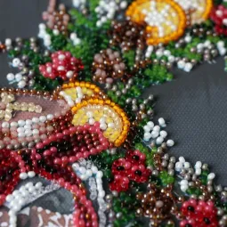 Mid-sized bead embroidery kit "Cookies for Santa" 20 х 20 cm AAMB-148
