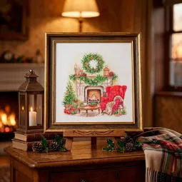 Kreuzstich-Set "Gemütlicher Winter" 18 x 19 cm AAH-335