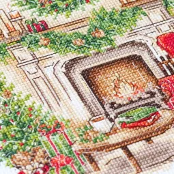 Набор для вышивания крестиком "Уютная зима" 18 х 19 см AAH-335