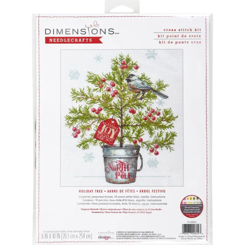 Kit de point de croix Arbre de Noël D70-09624