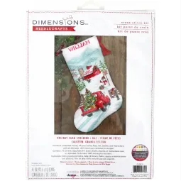 Siuvinėjimo kryželiu rinkinys "Holiday Farm Stocking" D70-09619