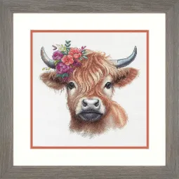 Kryžiaus dygsnio rinkinys Highland Cow D70-35449