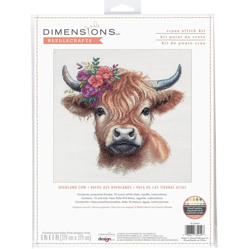 Набор для вышивания крестиком Highland Cow D70-35449