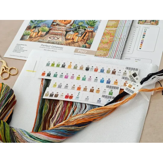 Cross-Stitch kit "Home is Where We Park It" 28.57 × 28.57 cm AVA-P017